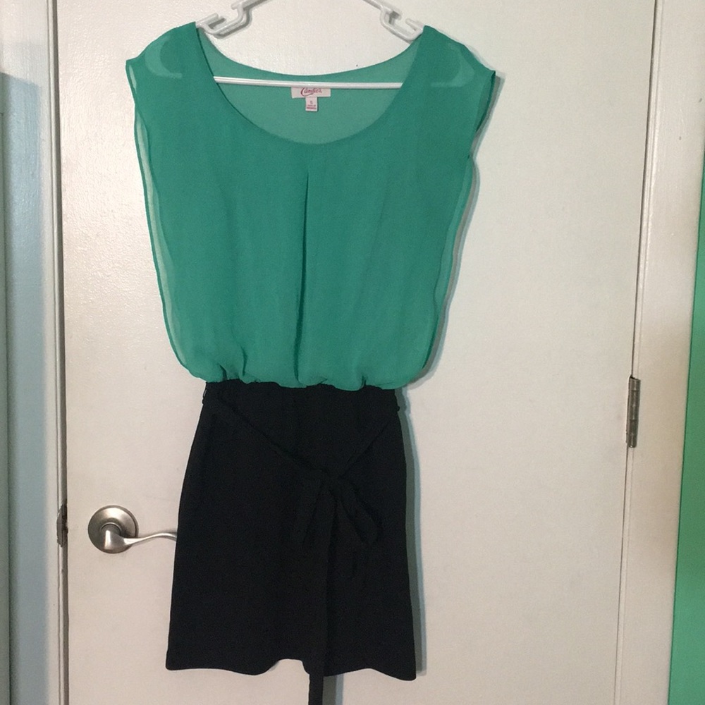 Candie’s Green and Black Dress